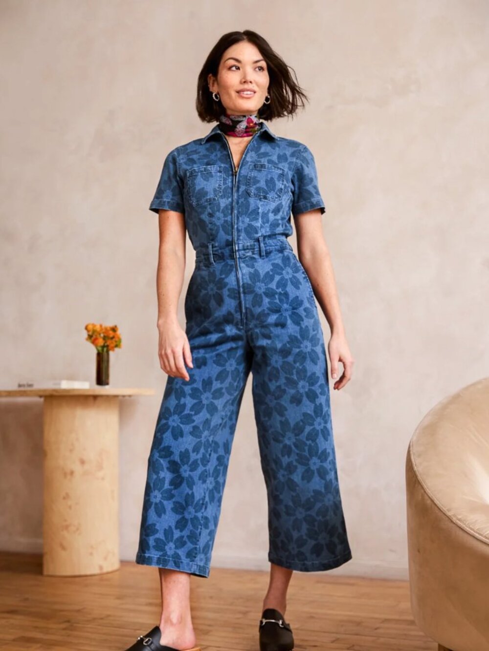 Quincy Jumpsuit Small in Sakura Denim NWT